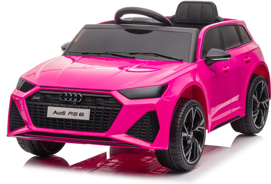 Audi RS6 12v roze Kinderauto – Luxe in Miniatuur, Rijplezier in Groot Formaat