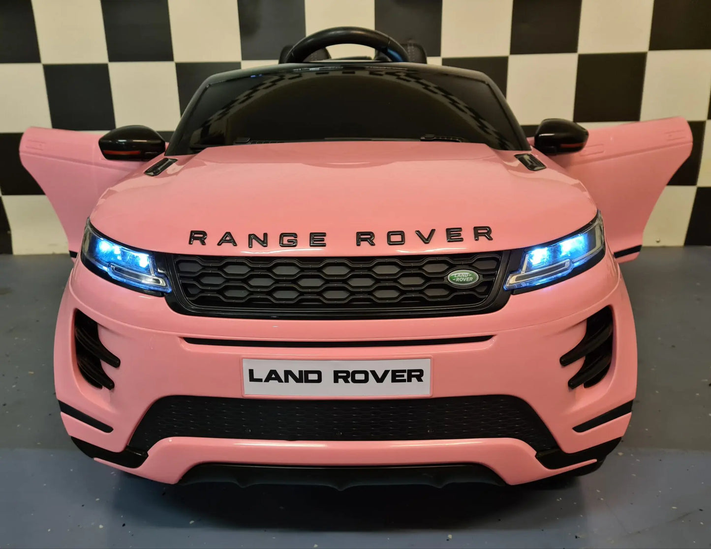 🌸 Kinderauto Range Rover Evoque 12V 4×4 Roze – Luxe, Stijl & Rijplezier in één!