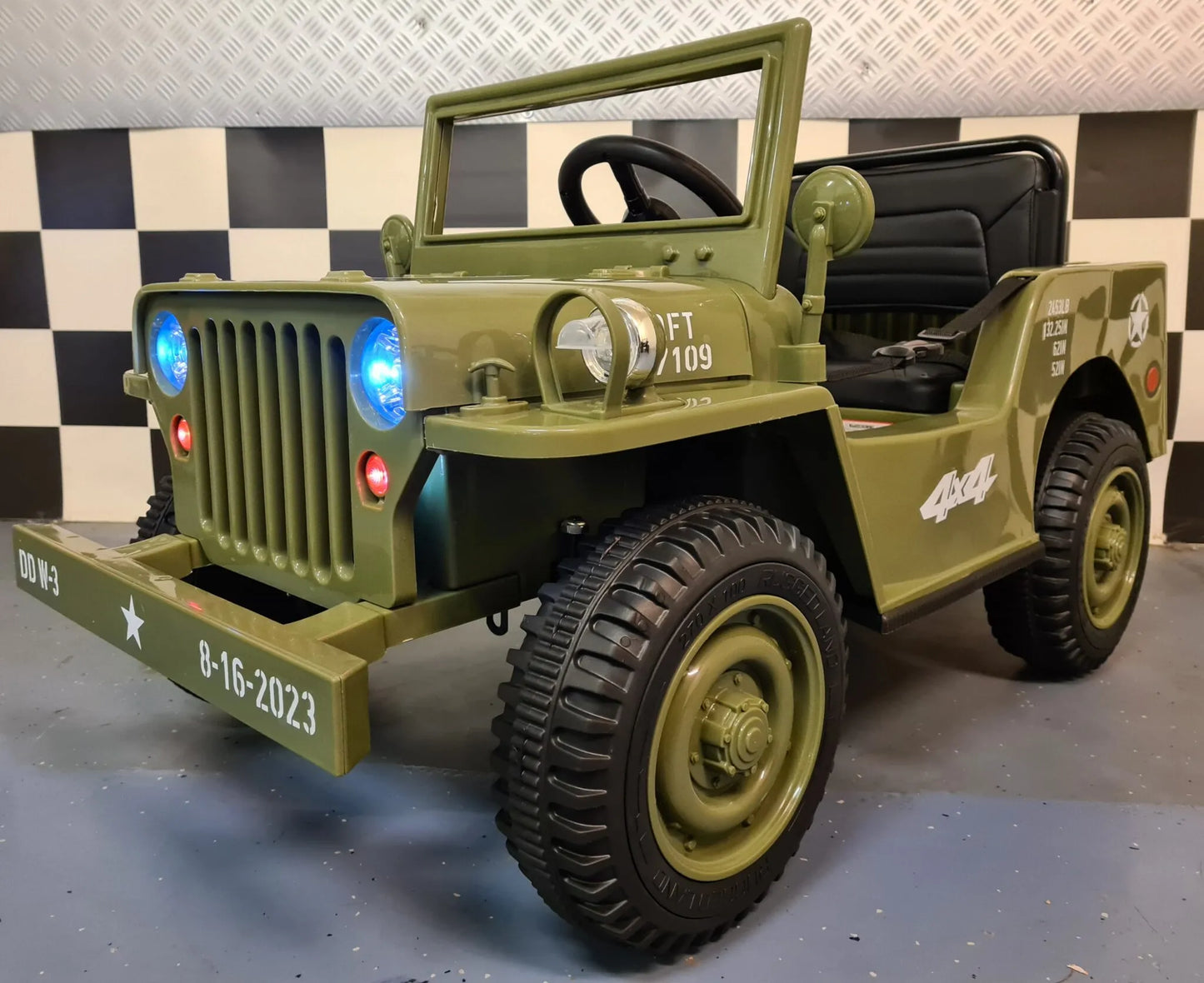 Willy Jeep Kinderauto 12V – Robuuste éénpersoons kinderjeep met afstandsbediening