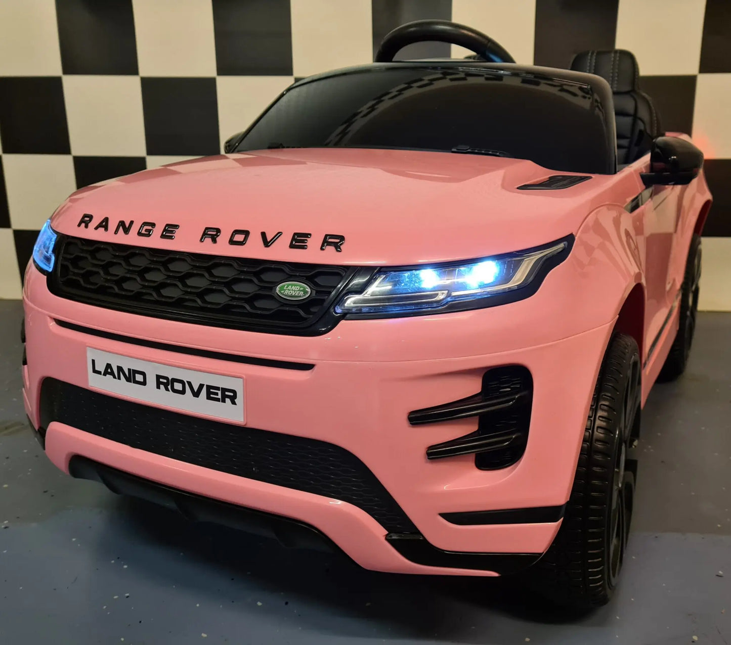 🌸 Kinderauto Range Rover Evoque 12V 4×4 Roze – Luxe, Stijl & Rijplezier in één!
