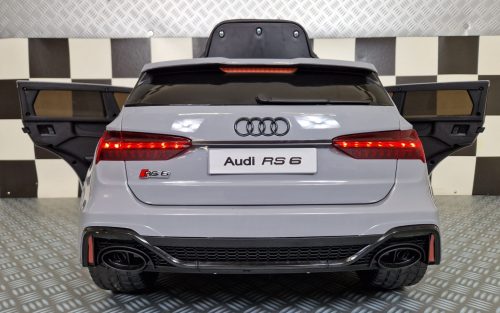 Audi RS6 12v Nardo grijs Kinderauto – Luxe in Miniatuur, Rijplezier in Groot Formaat