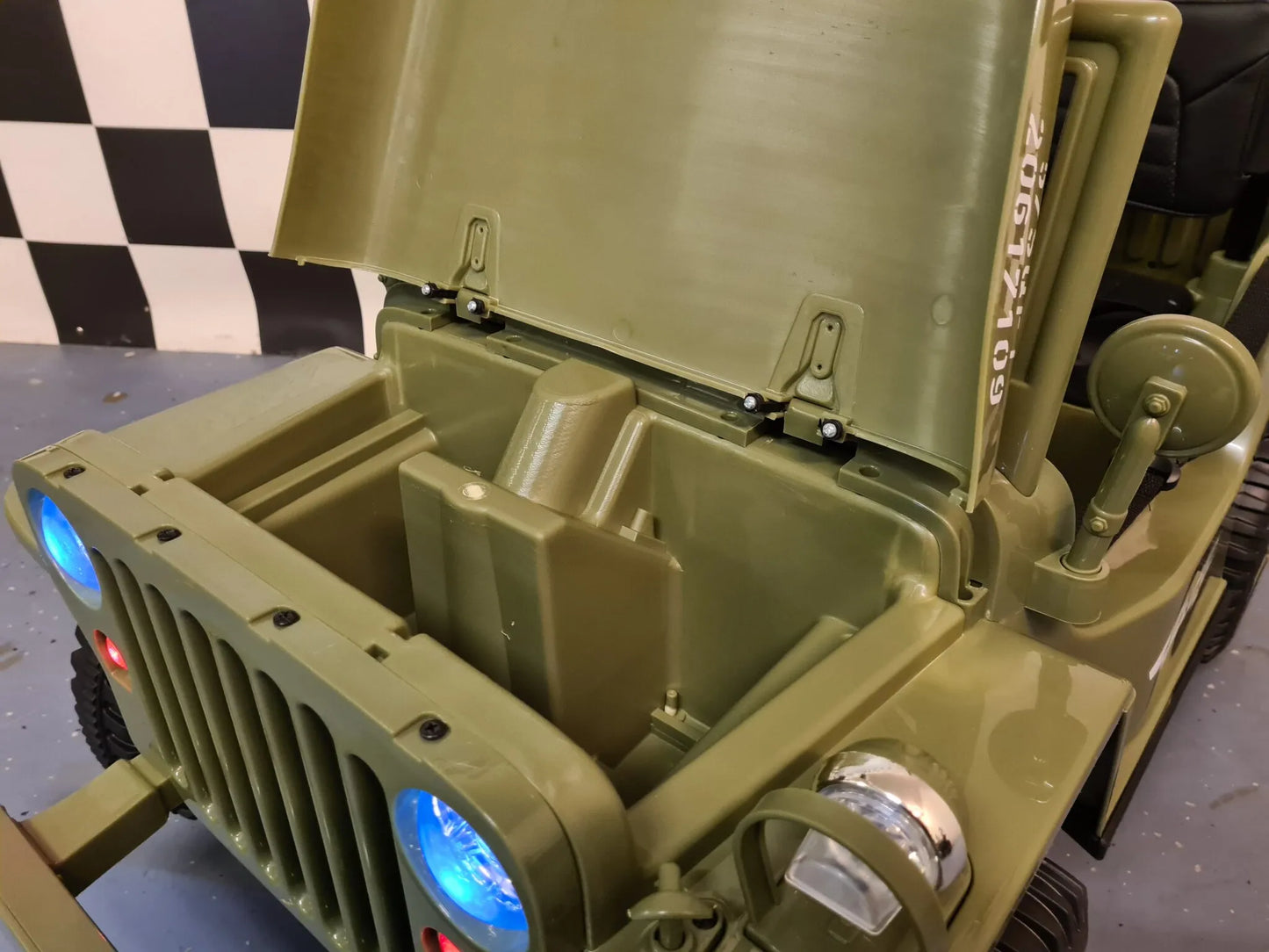 Willy Jeep Kinderauto 12V – Robuuste éénpersoons kinderjeep met afstandsbediening