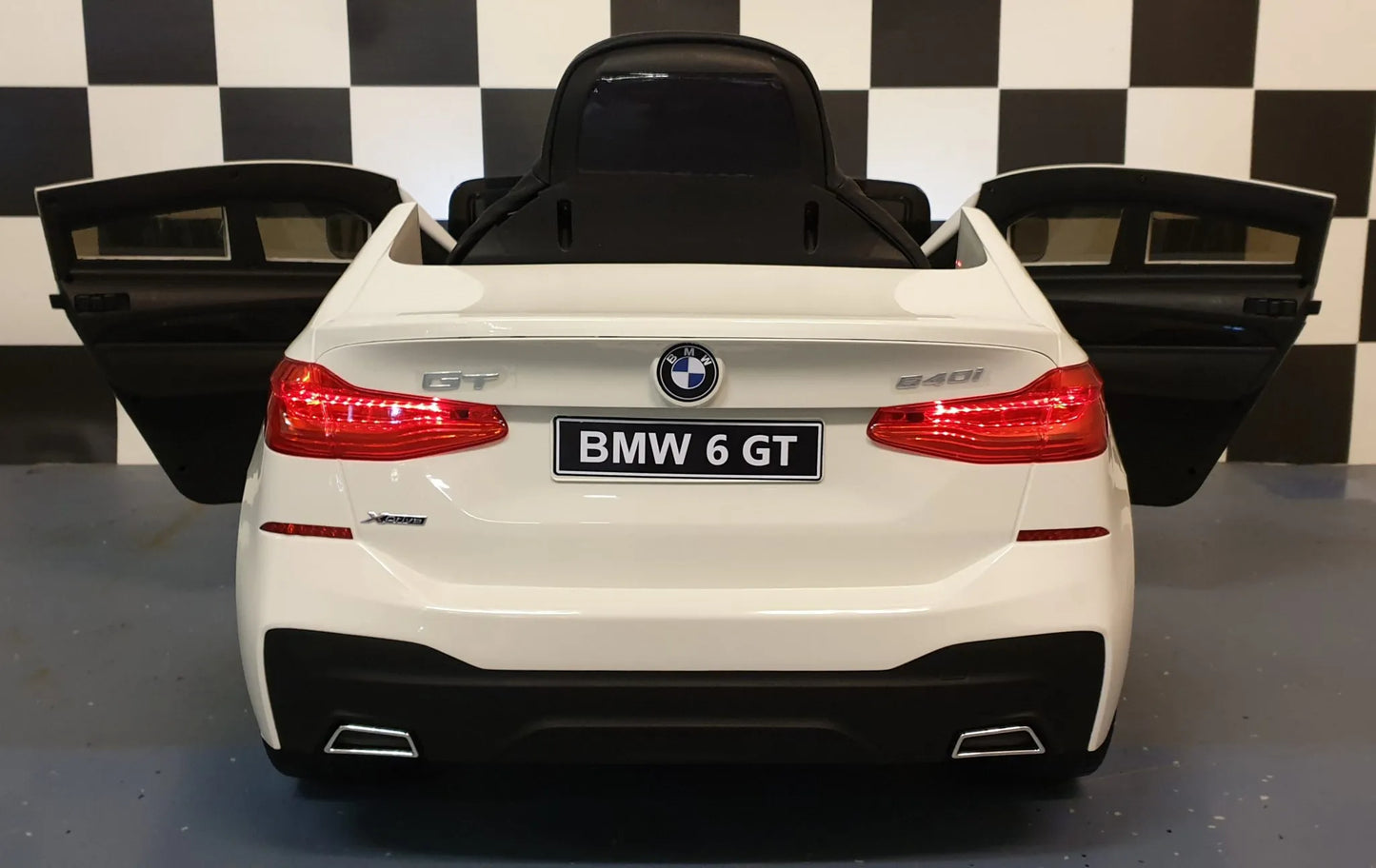 Elektrische Kinderauto BMW GT 12 volt wit – Luxe 1-persoons auto met afstandsbediening